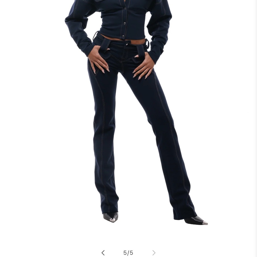 Bubon Jeen Knit Trousers size extra small in classic navy Brand New